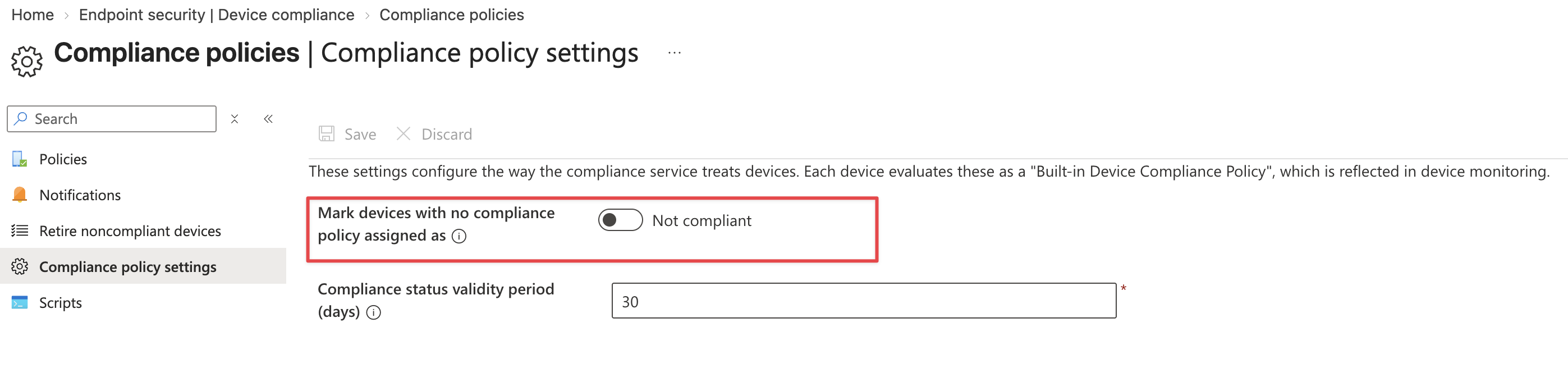set-default-compliance-setting